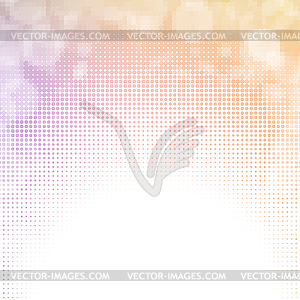 Halftone mosaic with sun flares and bokeh - vector clip art