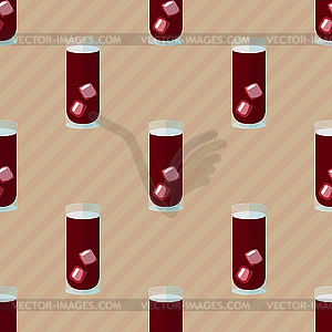 Seamless flat pattern with cocktail glasses - vector clip art