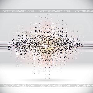 Взрыв партия музыка волна сделал нот - изображение в формате EPS