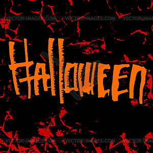 Halloween themed lettering - vector clip art