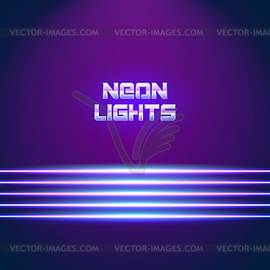 Bright neon lines background - vector clipart