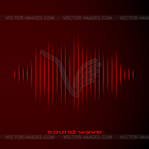 Paper sound waveform with shadow - vector image