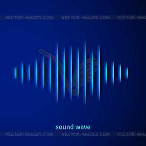 Paper sound waveform with shadow - vector clipart