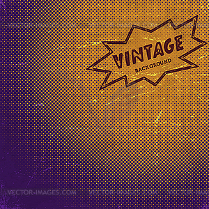 Old scratched card with halftone gradient - vector clipart / vector image