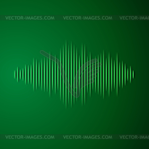 Paper sound waveform with shadow - vector clipart / vector image