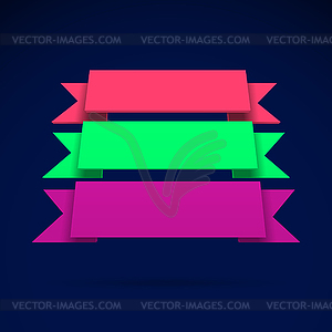 Infographic 3D colorful ribbons - vector image