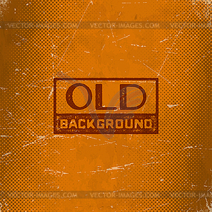 Old scratched card with halftone gradient - vector image