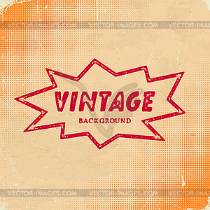 Old scratched card with halftone gradient - color vector clipart