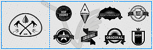 Set of retro hipster labels - vector clipart