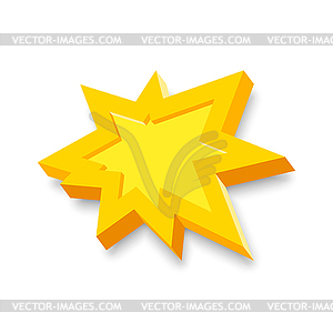 Bang explosion sign with 3D style - vector image