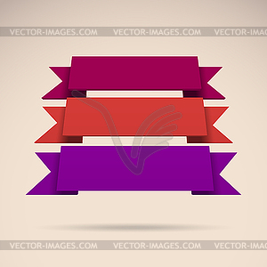 Infographic 3D colorful ribbons - vector clipart