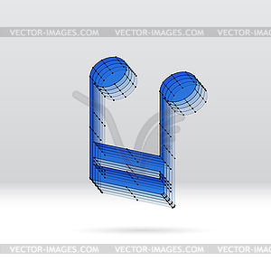Transparent music note with dotted scheme - vector image