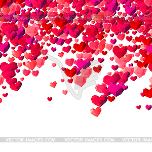 Valentines Day background with scattered triangle - vector EPS clipart