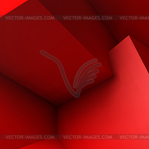 Абстрактный фон с перекрывающихся красной кубов - иллюстрация в векторном формате