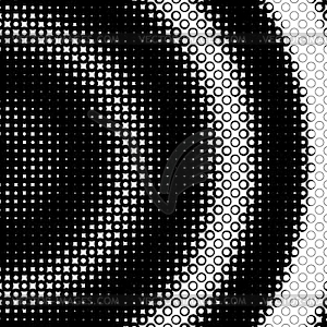 Background with gradient of black and white circles - vector clip art