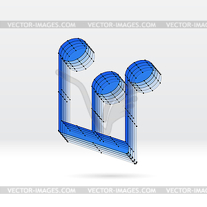 Transparent music note with dotted scheme - vector image