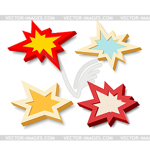 Bang explosion sign with 3D style - vector clipart