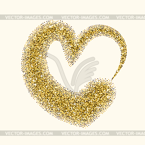 Glitter heart for Valentines Day - vector image