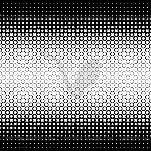 Фон с градиентом черно-белые кружки - векторное графическое изображение