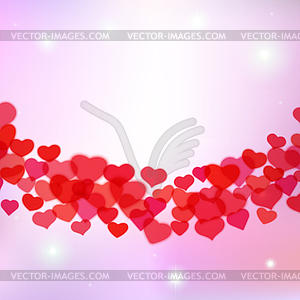 День Святого Валентина фон с разбросанными размыты - клипарт в векторе