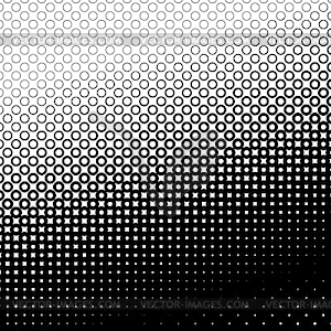 Background with gradient of black and white circles - vector EPS clipart