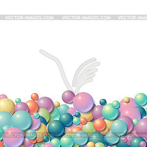 Background frame with scattered messy glowing rubbe - vector clipart