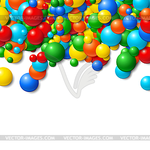 Background frame with scattered messy glowing rubbe - vector image