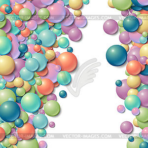 Background frame with scattered messy glowing rubbe - vector image