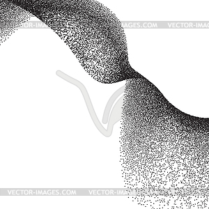 Abstract background with wave of scattered dots - vector clipart