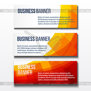 Set of three business banners - vector clipart