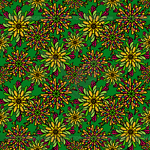 Seamless pattern with bright colorful drawn - vector image