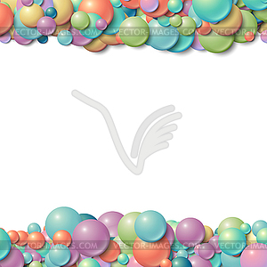 Background frame with scattered messy glowing rubbe - vector clipart