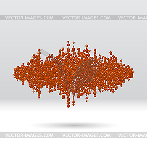 Sound waveform made of scattered balls - vector clipart / vector image