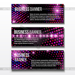 Набор из трех бизнес-баннеров - изображение в векторном формате
