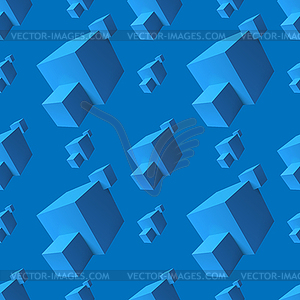 Abstract seamless pattern with overlapping blue - vector clipart