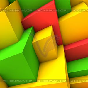 Abstract background with colorful cubes - vector image