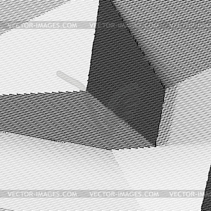 Abstract woodcut styled background with intersectin - vector image