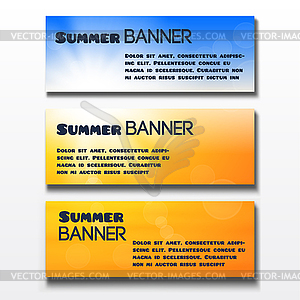 Set of three business banners - vector image