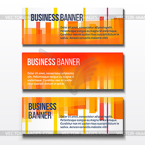 Set of three business banners - vector clip art