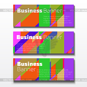 Set of three business banners - vector clipart