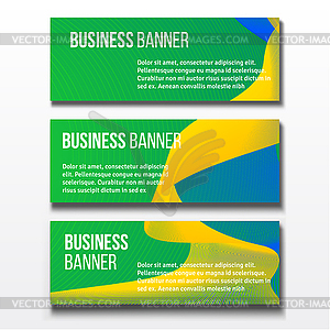 Set of three business banners - vector image