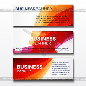 Set of three business banners - vector clipart