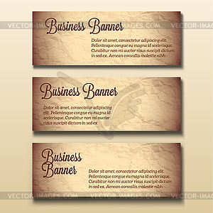 Set of three business banners - vector clipart