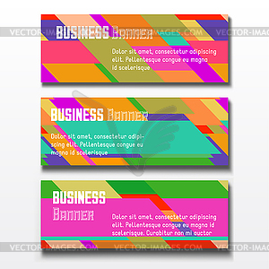 Set of three business banners - vector image