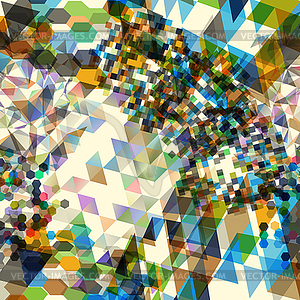 Abstract background with messy polygon shapes - vector clipart