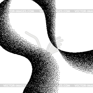 Abstract background with wave of scattered dots - vector clip art