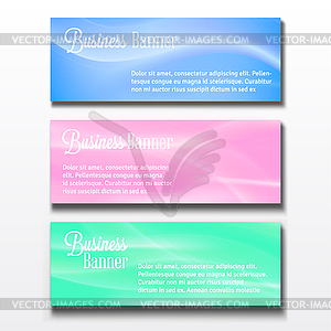 Set of three business banners - royalty-free vector clipart