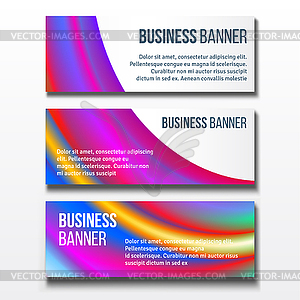 Набор из трех бизнес-баннеров - стоковое векторное изображение