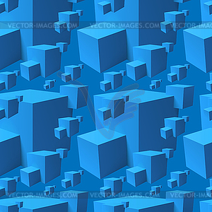 Abstract seamless pattern with overlapping blue - vector clipart