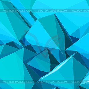 Poster with abstract blue ice cubes - vector clipart